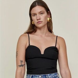 NWT reformation Davison top strapless top Black size 12 bustier